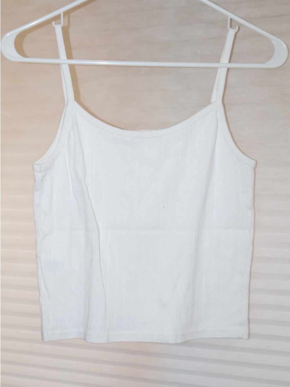John Galt/Brandy Melville White Eyelet Tanktop